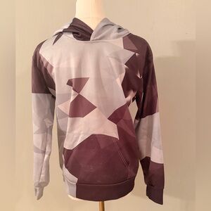 Geometric Pattern Hoodie in Gray